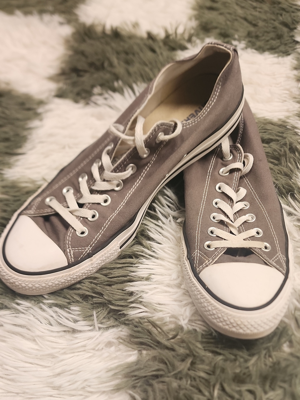 Grey Converse Low Top Mens 12